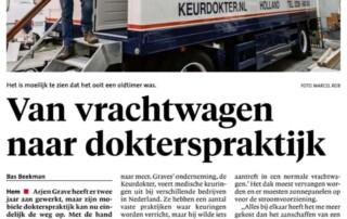 Krantenartikel Mobiele Keuringslocatie