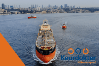 Medische scheepvaartkeuring tanker op zee Keurdokter